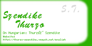 szendike thurzo business card